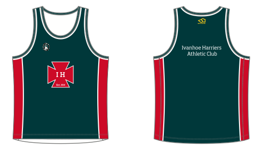 New Ivanhoe Harriers uniform (front and back)